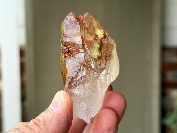 Red & Golden Rutile Quartz, Water Clear, 86g, New Find, Diamantina, Minas Gerais, Brazil A846