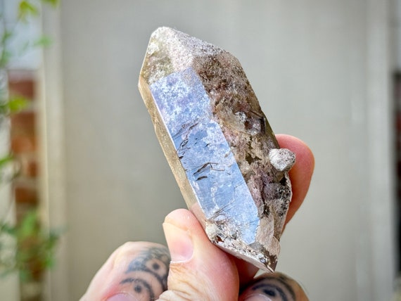 Lodolite Quartz with Colorful Garden Inclusions, Double Terminated, 101g, New Find, Corinto, Minas Gerais, Brazil P761