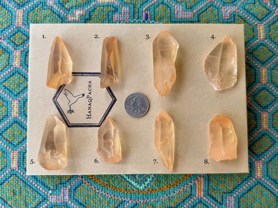 Tangerine Lemurian Quartz, Choose ONE of Eight, Sacral & Solar Plexus Chakra Crystals, Minas Gerais, Brazil S598
