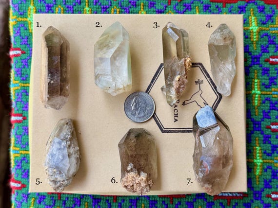 Green Chlorite & Lodolite Quartz, Choose ONE of Seven, Diamantina, Minas Gerais, Brazil B609