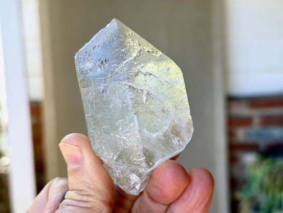 Trigonic Dissolution Quartz, 182g, New Find, Spiritual Evolution & Transformation, Francisco Sa, Minas Gerais, Brazil A189