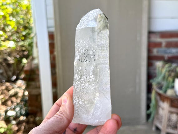 Green Chlorite Phantom Quartz, 549g, Heart Chakra & Purification, Corinto, Minas Gerais, Brazil W375
