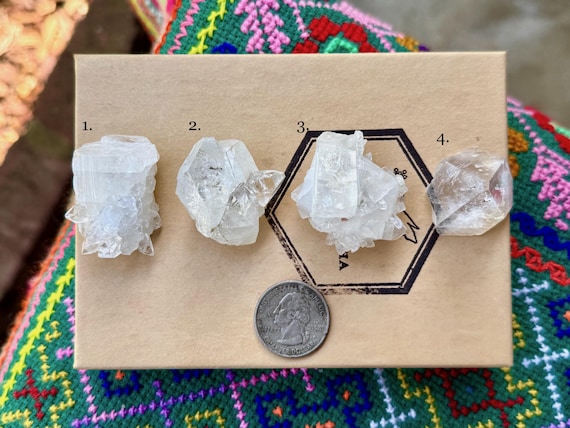 Apophyllite Quartz, Choose ONE of Four, Highest Vibration, Third Eye & Crown Chakra, India A488