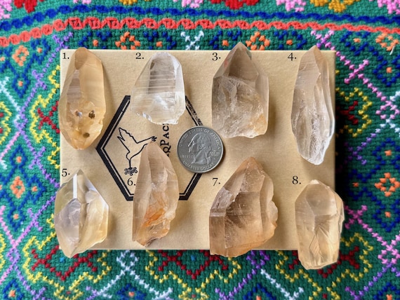 Tangerine Lemurian Quartz, Choose ONE of Eight, Sacral & Solar Plexus Chakra, Minas Gerais, Brazil A305