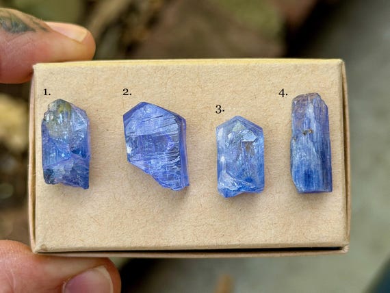 Tanzanite, All Natural, Choose ONE of Four, Psychic Intuition, Third Eye & Crown Chakra, Tanzania A960