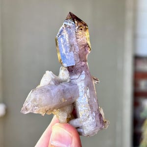 Chibuku Amethyst Scepter, 61g, Rare Double Stem Formation, Shangaan Amethyst, Zimbabwe S819