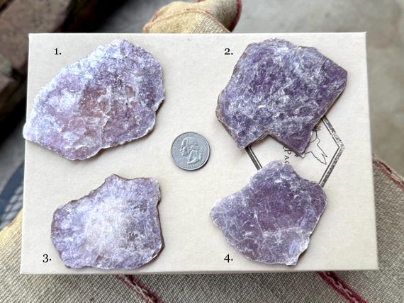 Purple Lepidolite, Plate Formations, Choose ONE of Four, Lithium-Rich Lepidolite Crystals, Calming Energies and Stress Relief, Brazil T569