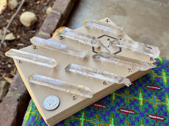 Laser Quartz, Water Clear & Elongated Formations, Choose ONE of Eight, Diamantina, Minas Gerais, Brazil B453