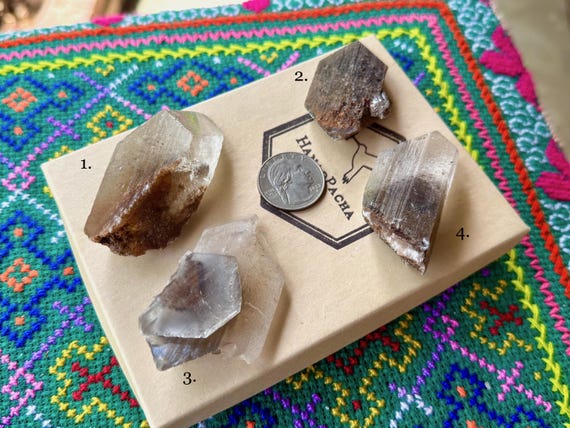 Phantom Selenite, Goethite Inclusion, Choose ONE of Four, La Platosa Mine, Bermejillo, Durango, Mexico A709