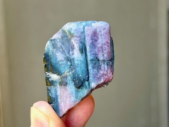 Paraiba Tourmaline, Bicolor Pink & Blue, 41g, New Find, Rio Grande Del Norte, Brazil B309