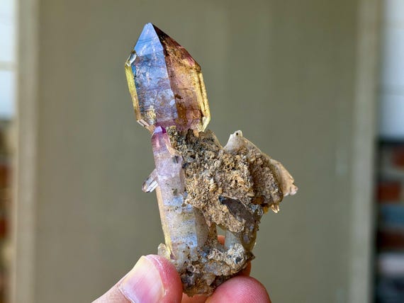 Chibuku Amethyst Scepter, 61g, Double Stem Formation, Shangaan Amethyst, Chidrezi, Zimbabwe B447