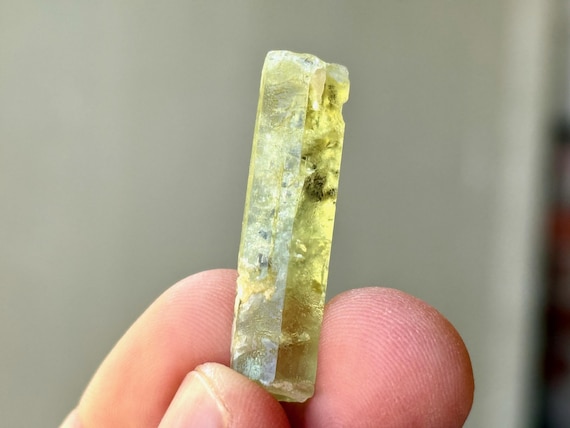 Heliodor, Double Terminated, 6.1g, Golden Beryl var. Heliodor, Rare Find, Catuji Mine, Minas Gerais, Brazil T201