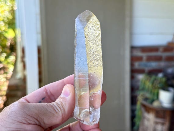 Golden Healer Starbrary Quartz, 133g, Water Clear Quartz with Extraterrestrial Glyphs, Corinto, MG, Brazil T687