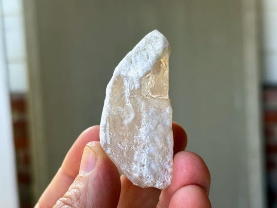 Dreamsicle Lemurian Snow Quartz, Frosty White Inclusions, 166g, Dream Coat Lemurian, Minas Gerais, Brazil A072