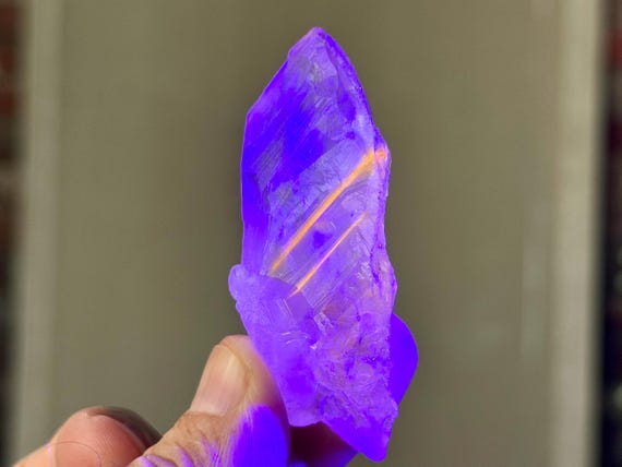 Powellite Phantom Root Quartz, UV Reactive, 41g, New Find, Raw & Unpolished, Bahia, Brazil B321