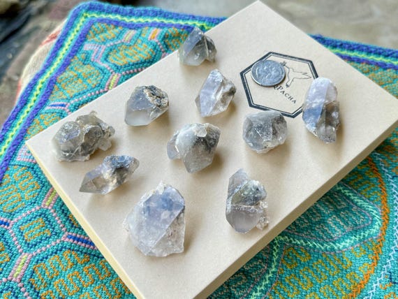 Black Rutile Smoky Quartz Lot, 10 Pieces, New Find, Strengthen Energy Flow, Bahia, Brazil R743