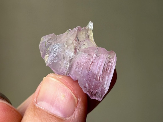 Etched Purple Kunzite, 10g, Heart & Crown Chakra, Kunar Province, Afghanistan A932