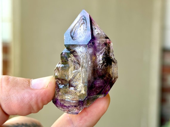 Elestial Smoky Amethyst, 58g, New Find, Aracuai, Minas Gerais, Brazil B061