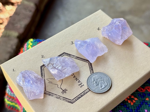 Lavender Moon Quartz, All Natural, Choose ONE of Four, Emotional Healing & Angelic Contact, Minas Gerais, Brazil T937