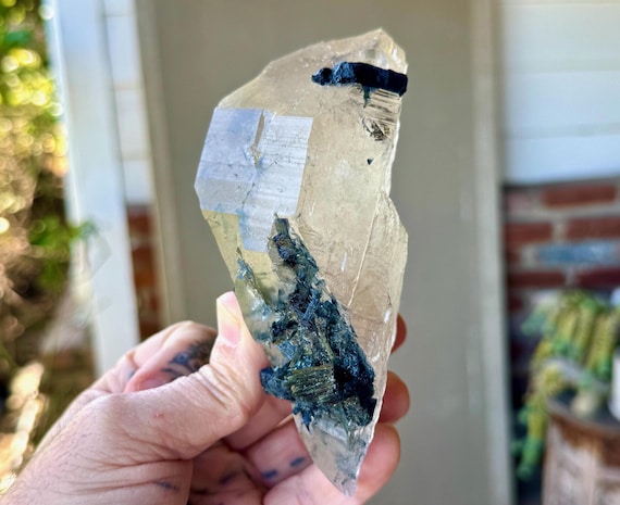 Cruzeiro Citrine with Purple, Blue and Green Tourmaline Inclusions, 566g, Minas Gerais, Brazil W761