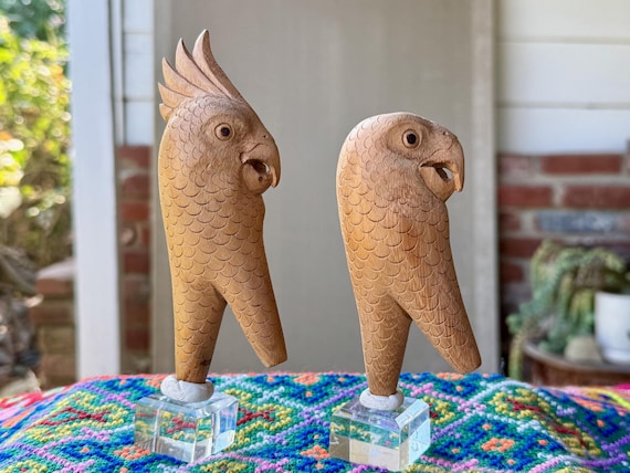 Parrot Kuripe, Hand Carved, Single Block Shamanic Applicator Pipe, Choose ONE of Two Styles