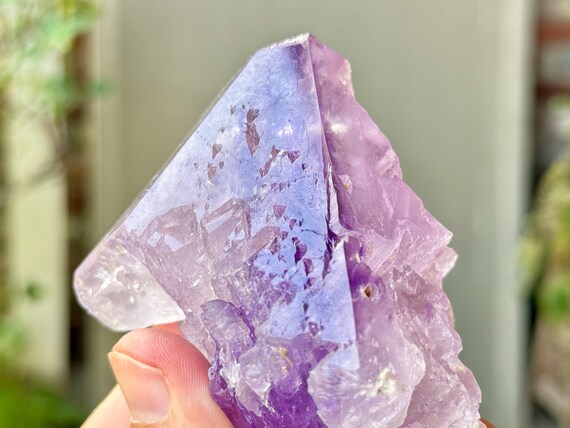 Trigonic Dissolution Amethyst with Hydrothermal Etchings, 302g, Crystal for Spiritual Evolution & Transformation, Pernambuco, Brazil W249