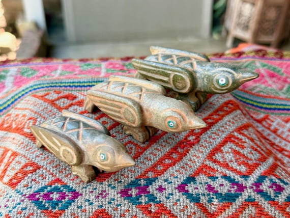 Hummingbird Statue, Choose ONE of Three, Incan Stone Hummingbird Totem, Hand Carved in Peru