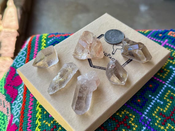 Golden Rutile Quartz Lot, 6 pcs, Conductor Amplifier Crystals, Novo Horizonte, Bahia, Brazil A344