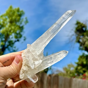 Twin Flame Laser Quartz, 206g, New Find, High-Grade Crystal, Diamantina, Minas Gerais, Brazil S425