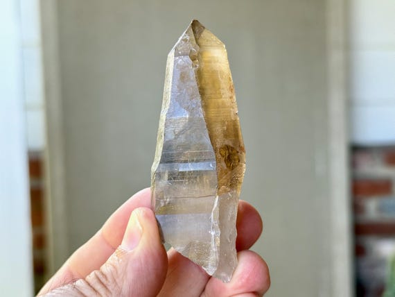 Pele's Dream Lemurian Citrine, 91g, Rare Find, Shadow Work & Trauma Healing, Goias, Brazil T781