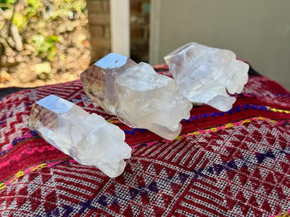 Jaguar Quartz Crystal, Shamanic Puma Totem, Choose One of Three, Hand Carved in Peru