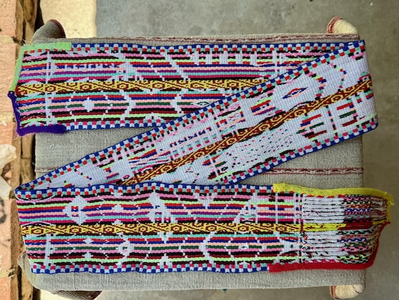 Chumpi Belt, Vintage Q'ero Protection Belt for Shamanic Ceremony, Hand Woven in Apurimac Region, Peru