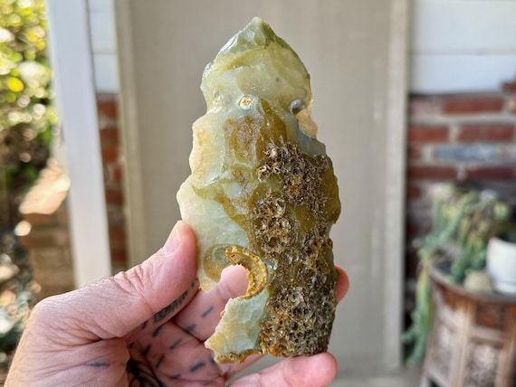 Black Mountain Gobi Agate, Fossilized Impressions, 292g, Naturally Formed, Earth & Water Energies, China V233