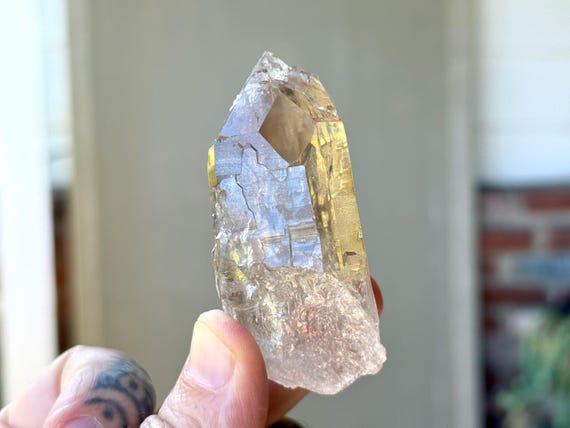 Smoky Cathedral Quartz with Window, Water Clear, 71g, Lighbrary Crystal, Akashic Record, Diamantina, Minas Gerais, Brazil A159