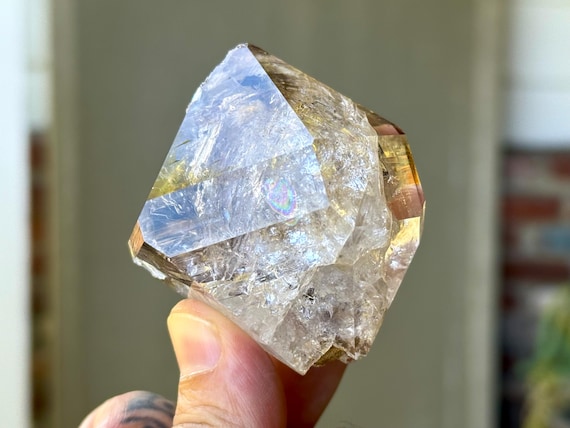 Smoky Herkimer Diamond Quartz, 146g, New Find, Third Eye Chakra, Highest Vibration, Universal Life Force, New York V018