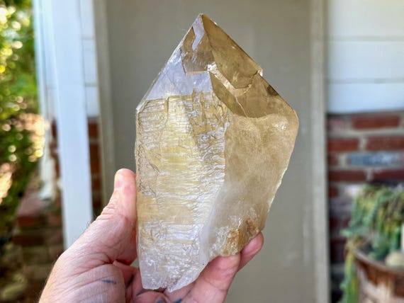 Cathedral Citrine with Rainbow, All-Natural, 1 Kilo, Manifestation & Creativity, Aracuai, Minas Gerais, Brazil V135