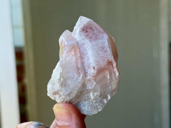 Pink Dreamsicle Lemurian Snow Quartz, 144g, Dream Coat Lemurian, Minas Gerais, Brazil V264