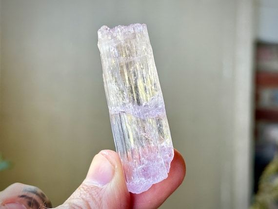 Purple Kunzite Crystal with Lovely Lilac Hue, 31g, Highest Quality, Terminated Etched Kunzite, Heart Chakra Crystal, Afghanistan P193