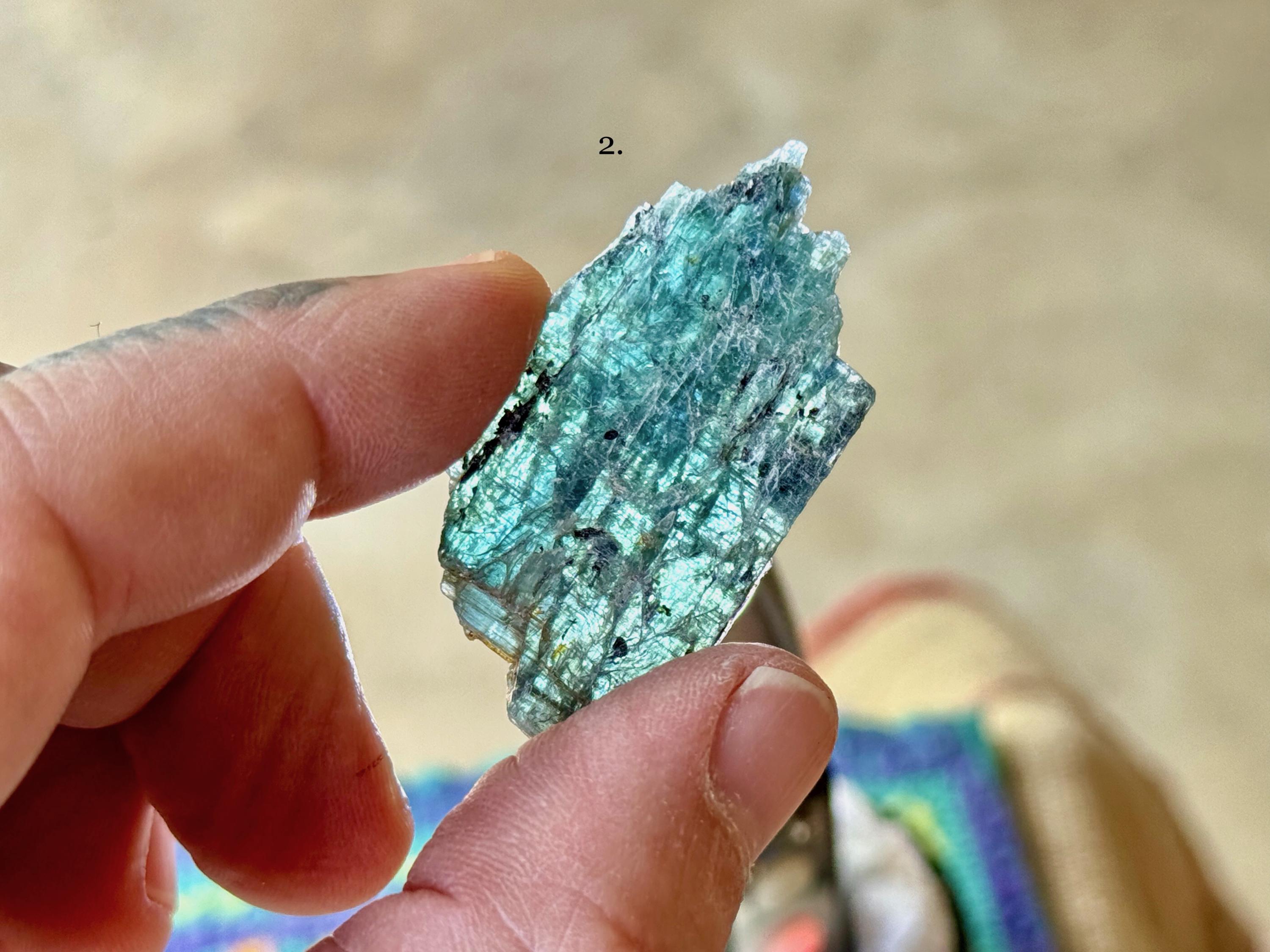 その他 Me Ocean Kyanite, Choose ONE of Four, Blue-Green Kyanite