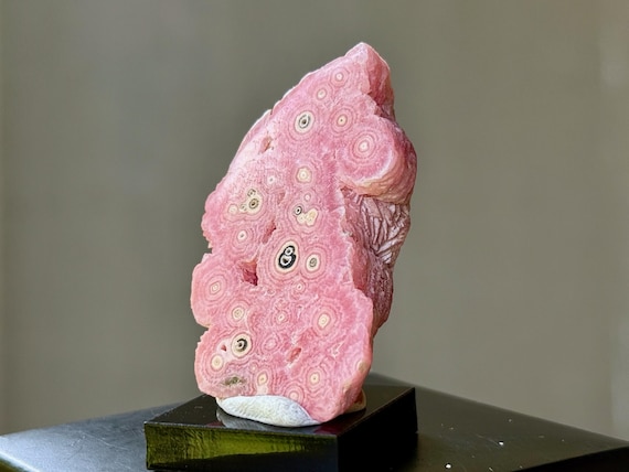 Rhodochrosite Stalactite Slice, 32g, Semi-Polished Natural Rhodochrosite, Heart Healer, Capillitas Mine, Catamarca, Argentina T552