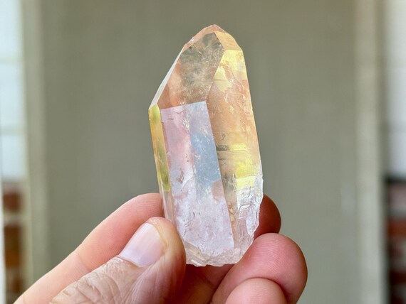 Scarlet Temple Pink Lemurian Quartz, Water Clear, 52g, New Find, Highest Quality, Diamantina, Minas Gerais, Brazil T280