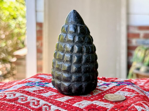 Andean Corn Totem, Hand-Carved from Alleged Meteoric Rock, Shamanic Arte for Manifestation, Abundance & Fertility, Handmade in Peru