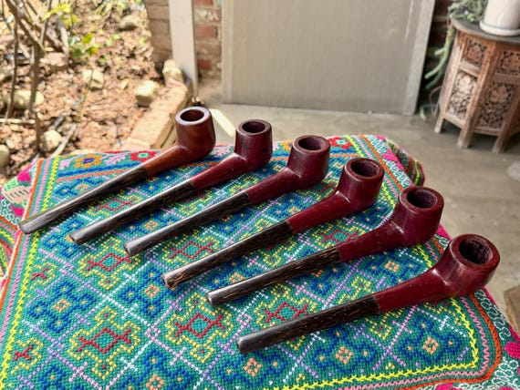 Shaman Pipe, Traditional Mapacho Tobacco Pipe for Shamanic Ceremony, Handmade in Pucallpa, Peru
