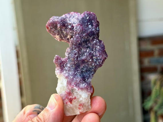 Unicorn Stone Quartz, Purple Lepidolite & Pink Tourmaline, 96g, Coronel Murta, Minas Gerais, Brazil B146