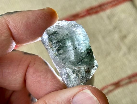 Apatite with Green Actinolite Inclusions, 20g, Rare Find, Heart Chakra, Energy Balancing Crystal, Pakistan S519
