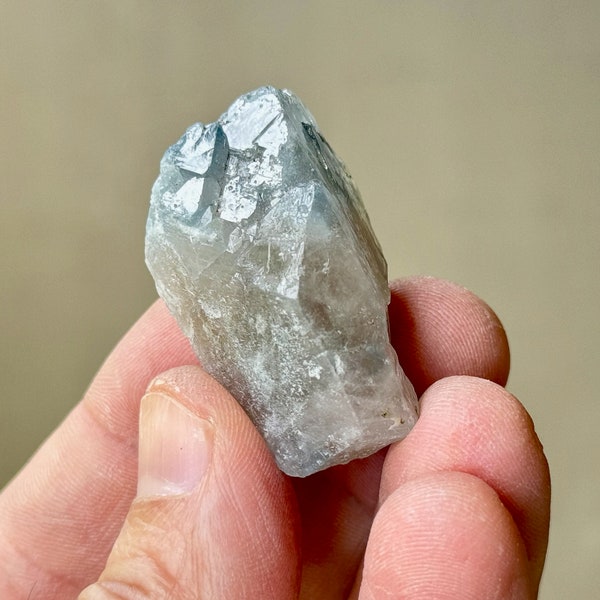 Indicolite Quartz, Rare Find, Quartz with Pale Blue Tourmaline Inclusion, Third Eye Chakra, Clairvoyance, Afghanistan P855