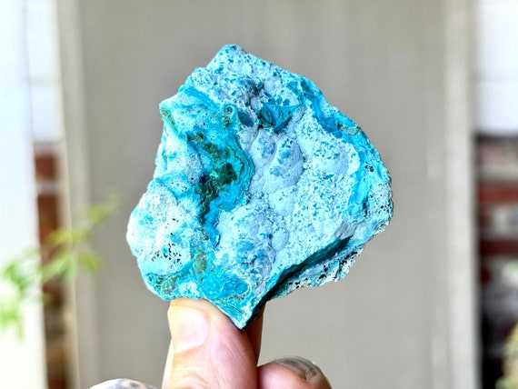 Chrysocolla with Malachite from The Congo, 96g, New Find, Exquisite Color and Patterning, Throat Chakra, Self-Expression R339