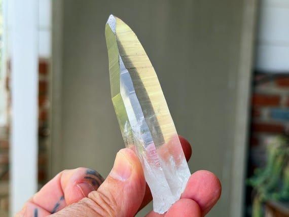 Lemurian Quartz, AAA Water Clear, Elongated Formation, 80g, New Find, Bahia, Brazil A809