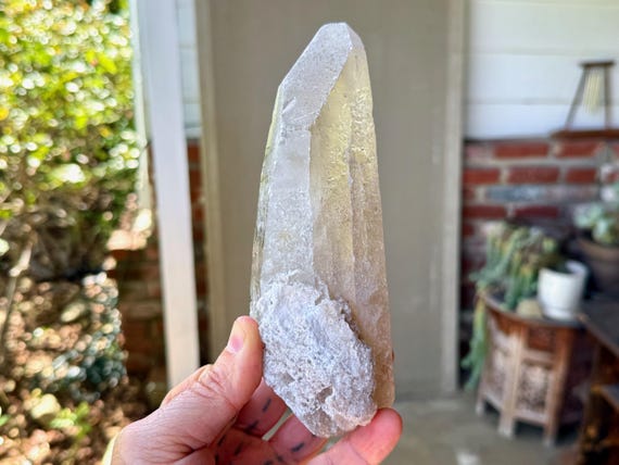 Sacred Scribe, Russian Lemurian Quartz, Double Terminated, 838g, Old Find, Ancient Wisdom, Yuzhnyi Quarry, Oblast, Russia V300