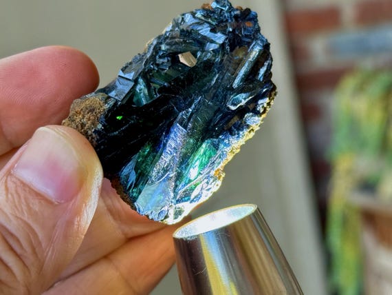 Vivianite with Green and Blue Colors, Self-Standing, 56g, New Find, Heart Chakra, Heart Healer, Amazonas, Brazil T330
